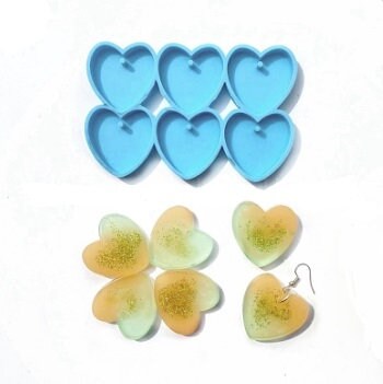 Silicone Mold, Heart Pendants, Keychains, Epoxy Resin Mold