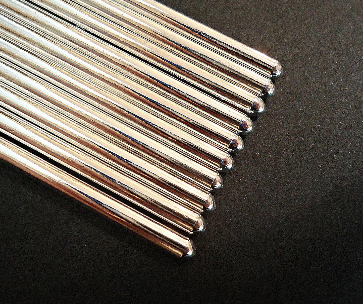 Metal Hair Sticks or Shawl Pins, 125mm (4 7/8") Long x 3mm Wide, Silver, Gold, or Rose Gold Plated