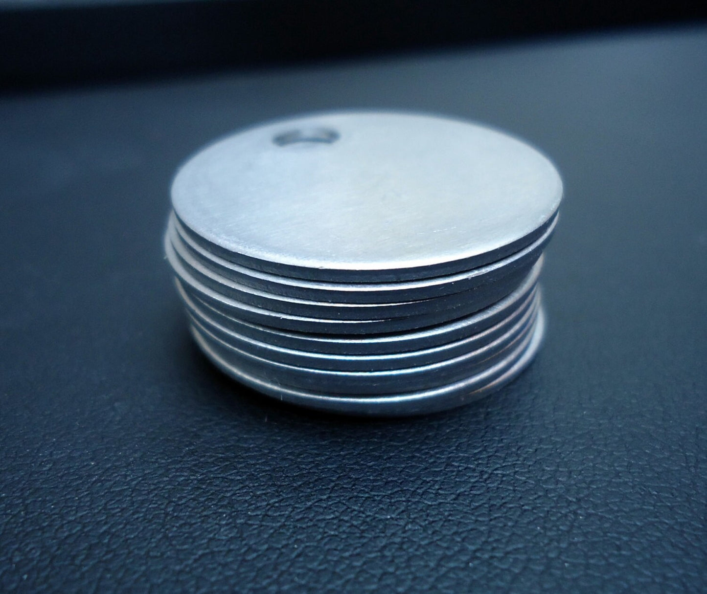 10 Round Aluminum Stamping Blanks - 1" Wide - SMALL