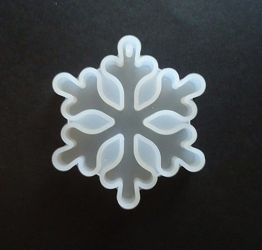 Silicone Snowflake Ornament Mold, Finished Ornament is 3" Tall x 2 5/8" Wide, Resin Ornament Craft Supplies