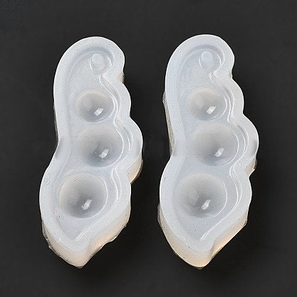 Peapod Pendant Silicone Mold, Epoxy Jewelry, 1 3/4" Tall