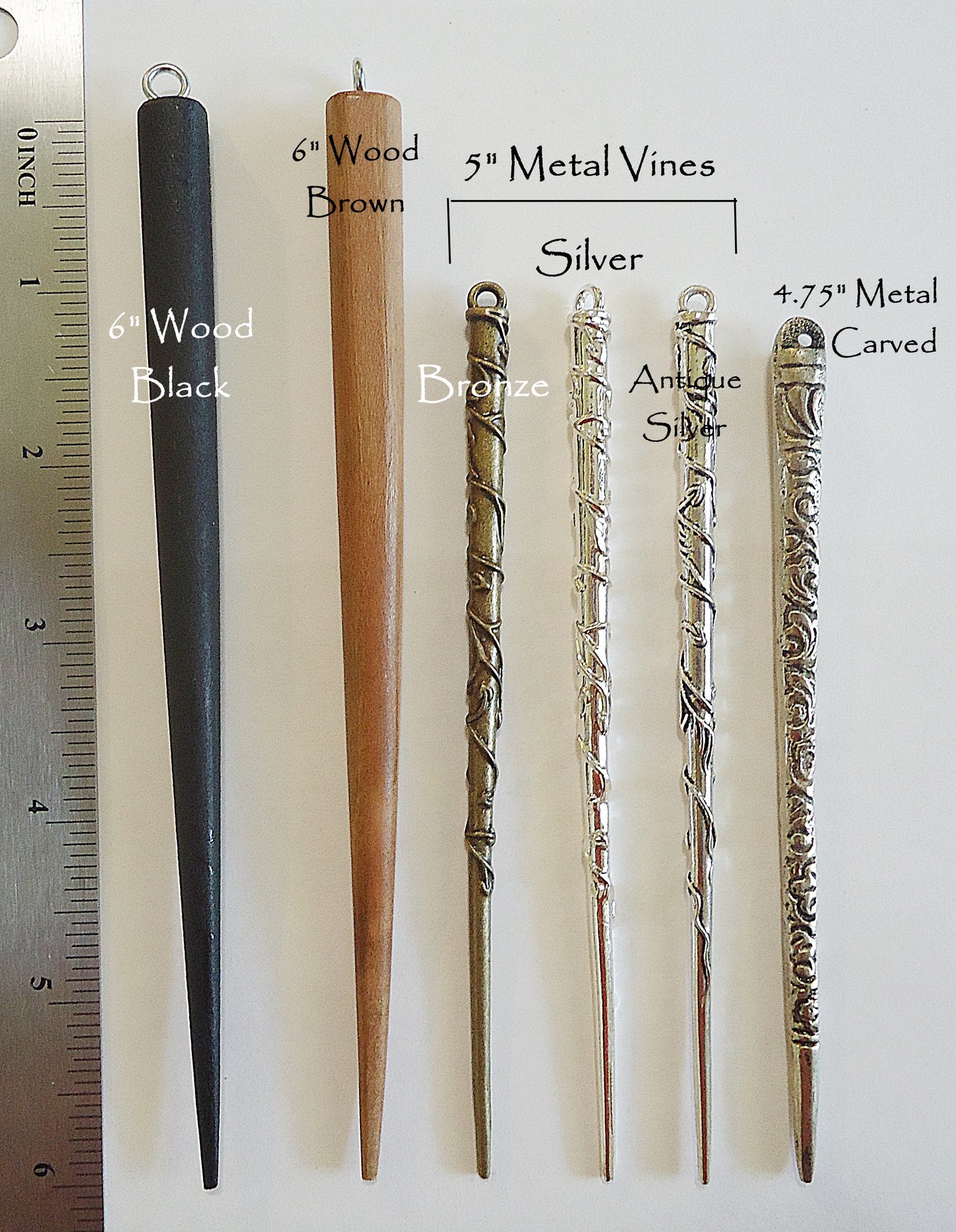 Metallic Rainbow Dangling Hair Stick