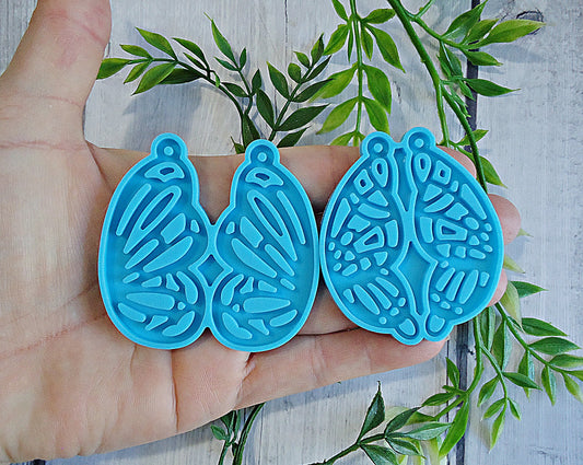Silicone Mold, Butterfly Wings, Earrings Pendants, Epoxy Resin Mold, 2.25" Tall
