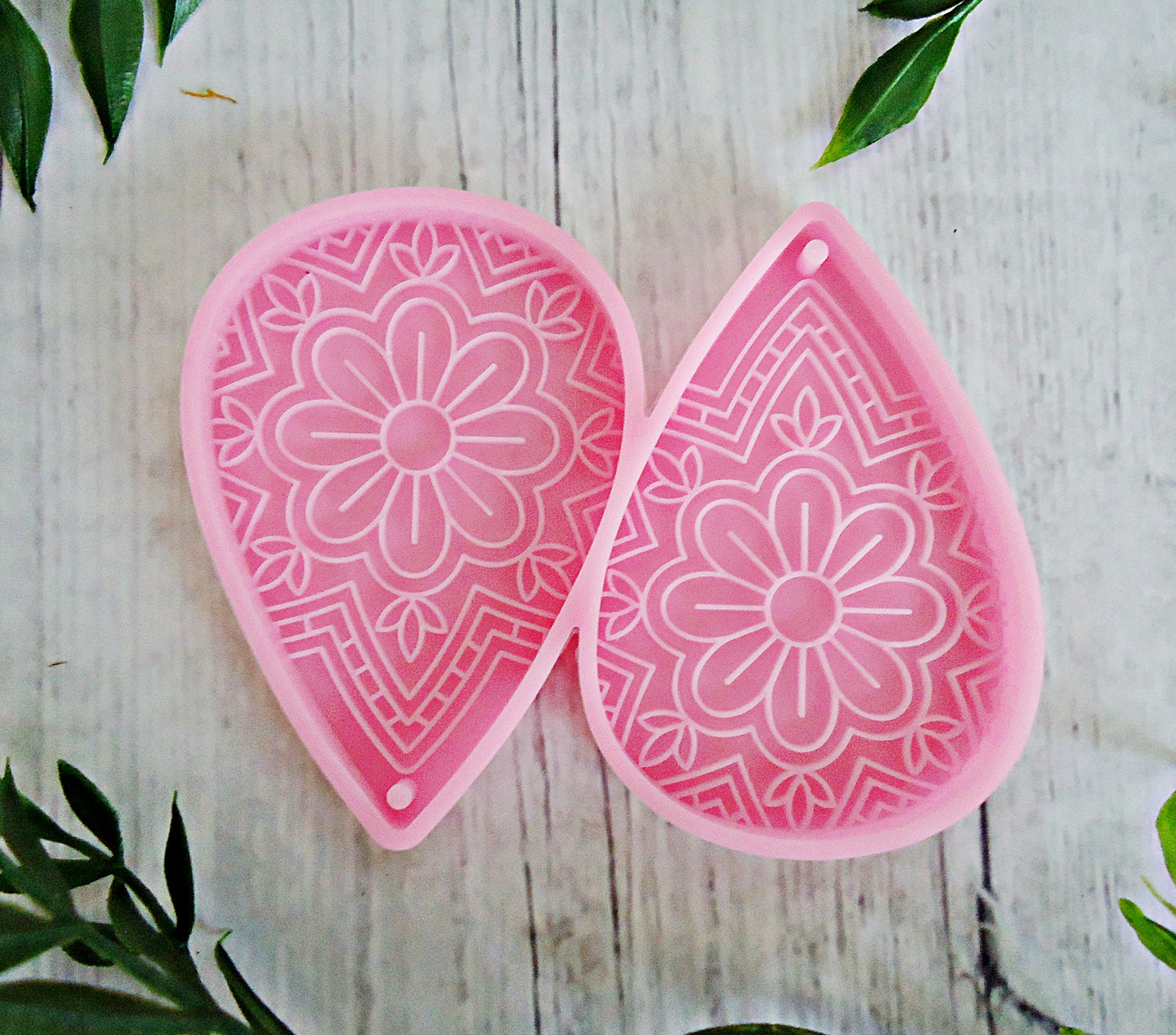 Mandala Teardrop Earring or Pendant Mold, Epoxy Resin Silicone Mold