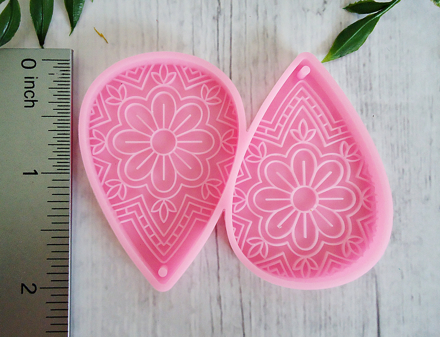Mandala Teardrop Earring or Pendant Mold, Epoxy Resin Silicone Mold