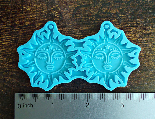 Silicone Mold, Sun Earrings, Epoxy Resin Mold, Keychain mold
