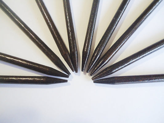 7 Inch (18cm) Wooden Hair Sticks / Shawl Pins -Deep Dark Brown - 6mm Wide