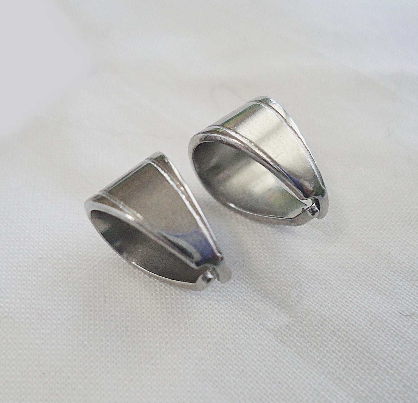 24 Stainless Steel Bails, Mixed Sizes and Styles, Snap on Bails