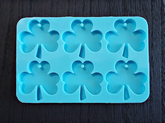 Silicone Mold, Shamrock Clover Pendants, Keychains, Epoxy Resin Mold