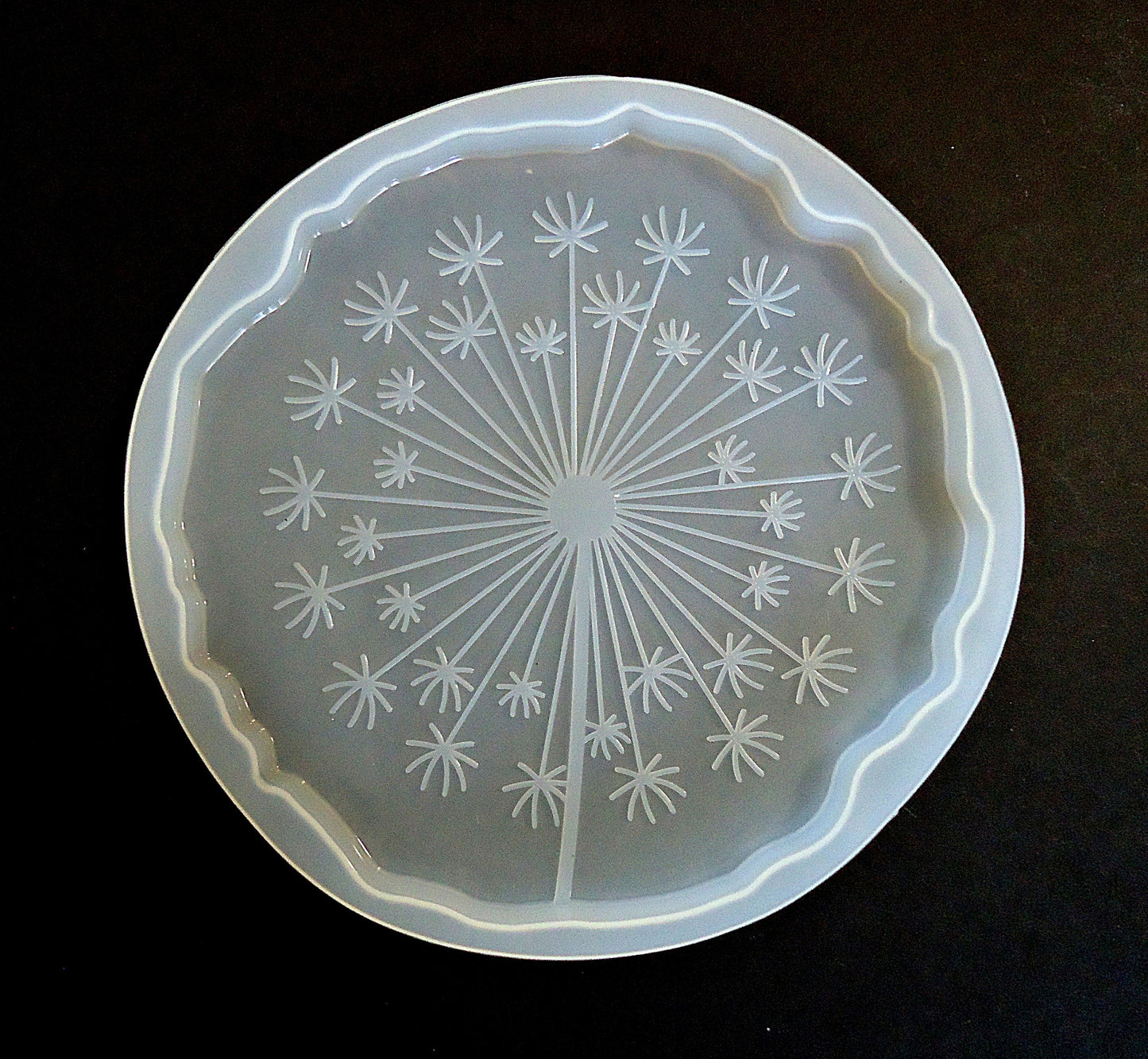 Silicone Mold for Resin Coasters, Dandelion, Mandala, Sakura Flower, Snowflake, 5" Wide, Small Trivet