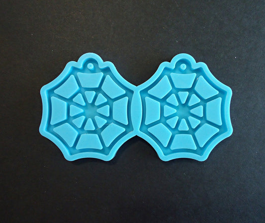 Silicone Mold, Spiderweb Earrings or Pendant Mold, Resin Jewelry
