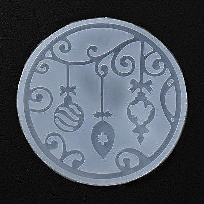 Silicone Molds, Christmas Themed Coasters, Deer, Trees, Ornaments, 3.5" Round, Epoxy Resin Crafts