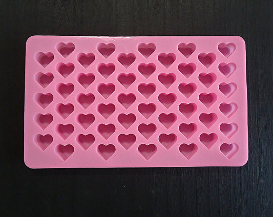 Food Grade Silicone Mold, 55 Small Hearts, Candy, Chocolate, Fondant, Epoxy Resin Mold