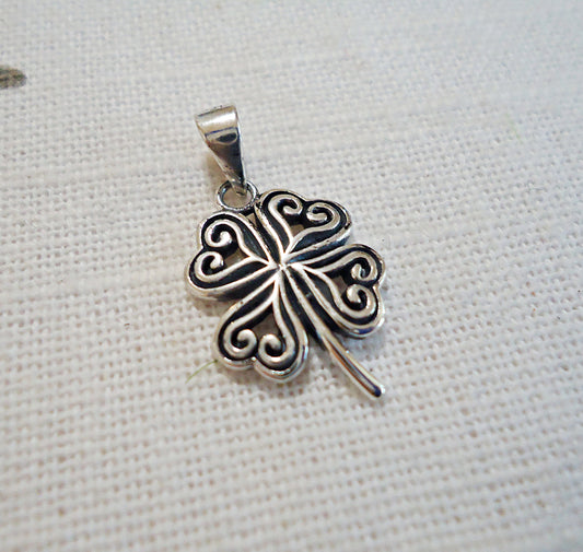 Sterling Silver Celtic Clover Pendant