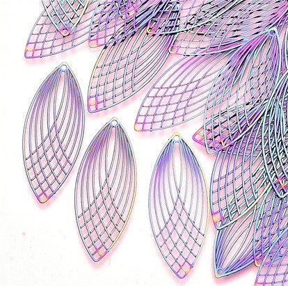 Stainless Steel Wings with Multi-color Finish, Set of 10