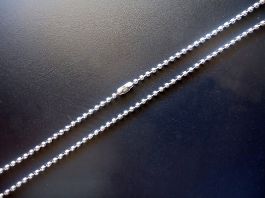 24 Inch Stainless Steel Ball Chain Necklace- 23.5" x 1.5mm Wide - 10 Finished Chains
