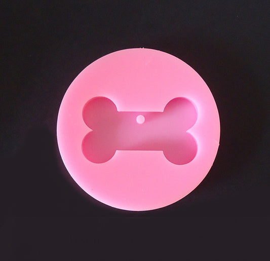 Dog Bone Silicone Pendant Mold, Tag, Food Safe, Fondant Mold, Resin Casting