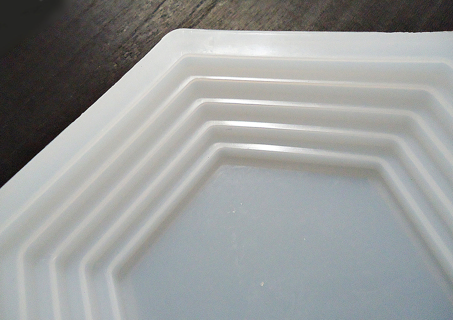 Large Hexagon Bowl, Trinket Tray, Silicone Mold, 6.5" Wide, Epoxy Resin Mold