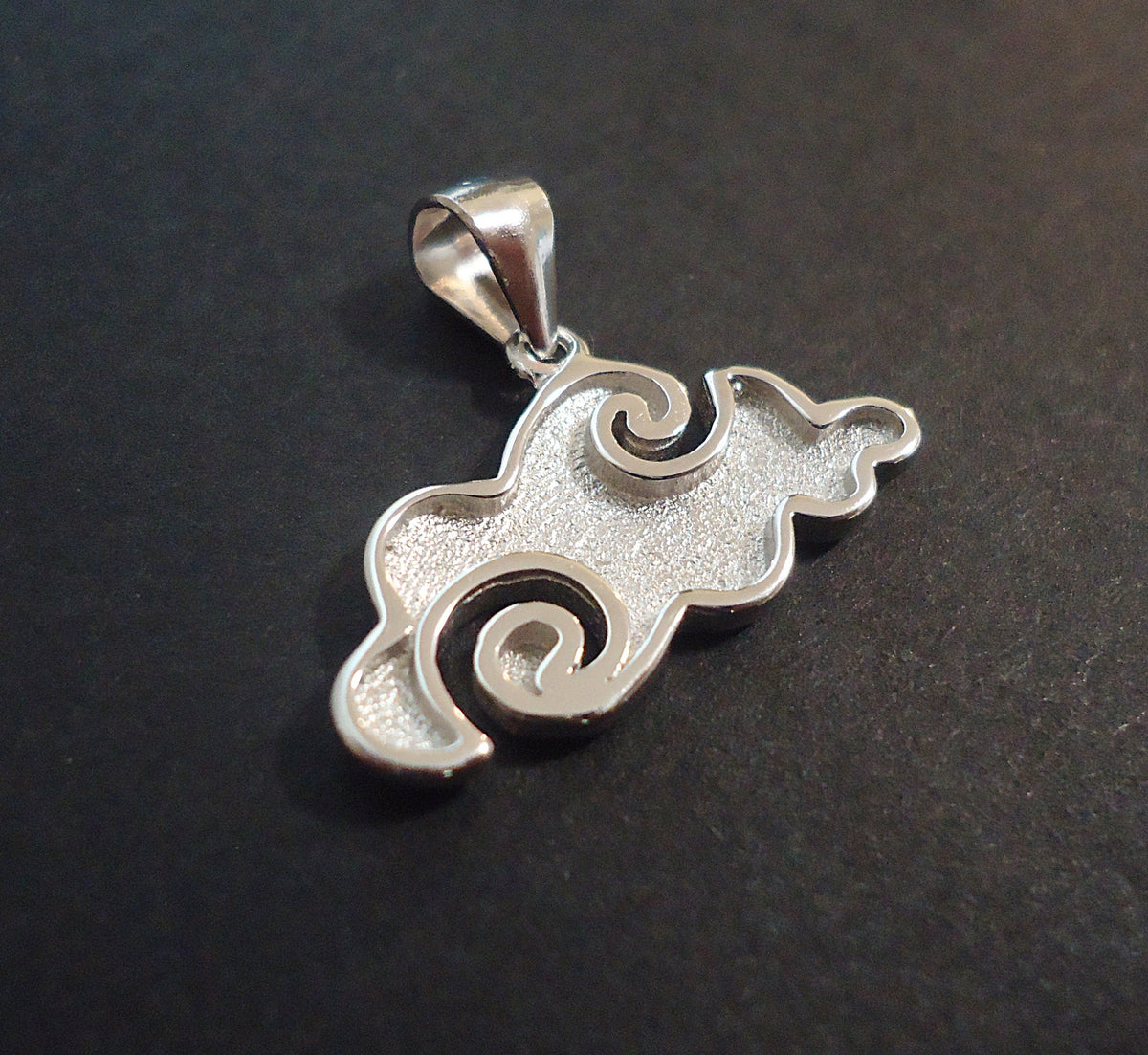 Sterling Silver Cloud Pendants with Soldered Bails, Two Sizes, Small and Medium