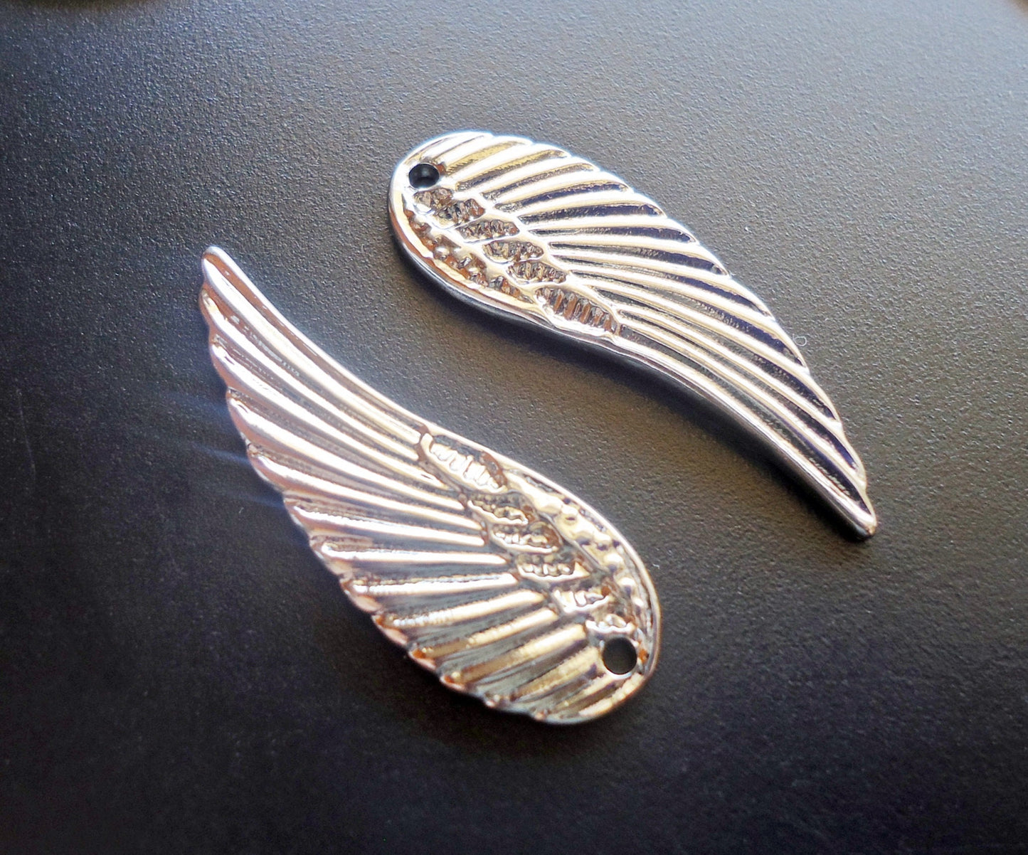 Stainless Steel Angel Wings, 1.25" Tall, Set of 10