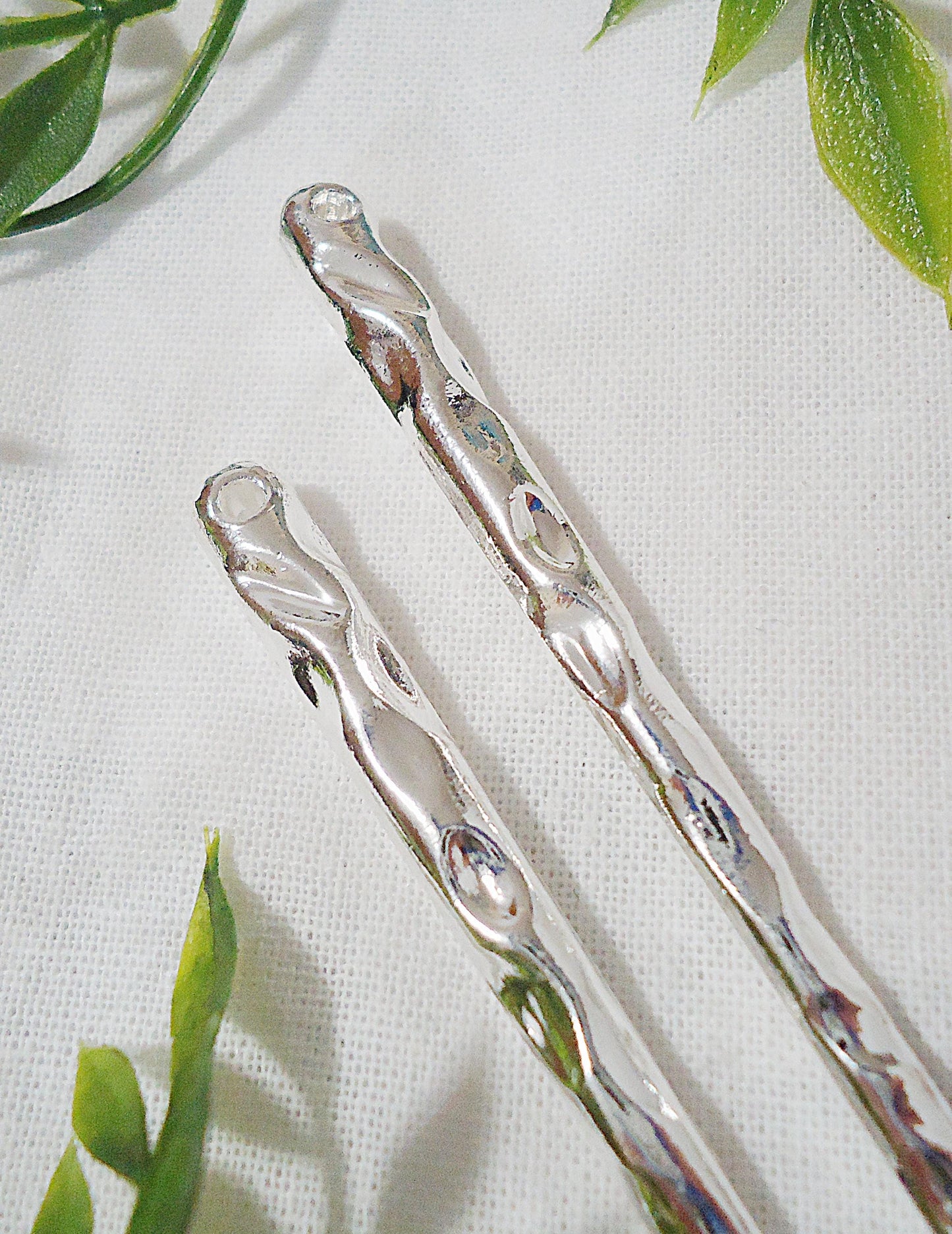 Hammered Hair Stick Blanks, Metal, Silver, Gold, Rose Gold, Gunmetal, 6 5/8" Long, Bulk Sets