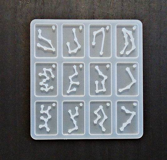 Silicone Mold, Constellations, Earrings Pendants, 12 Constellations, Epoxy Resin Mold