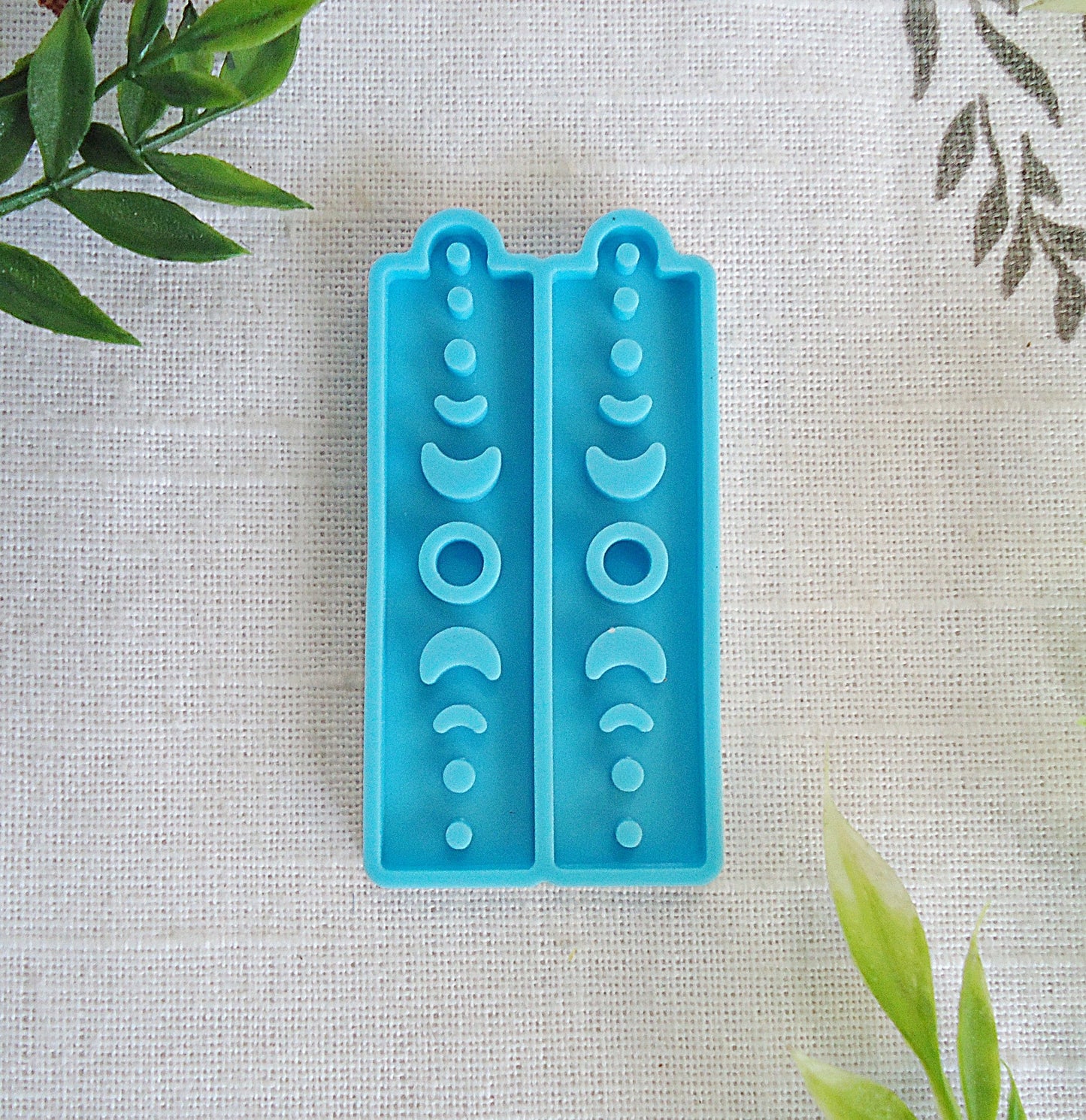 Silicone Mold, Earrings, Pendants, Moon Phases, 2" Tall, Epoxy Resin Mold