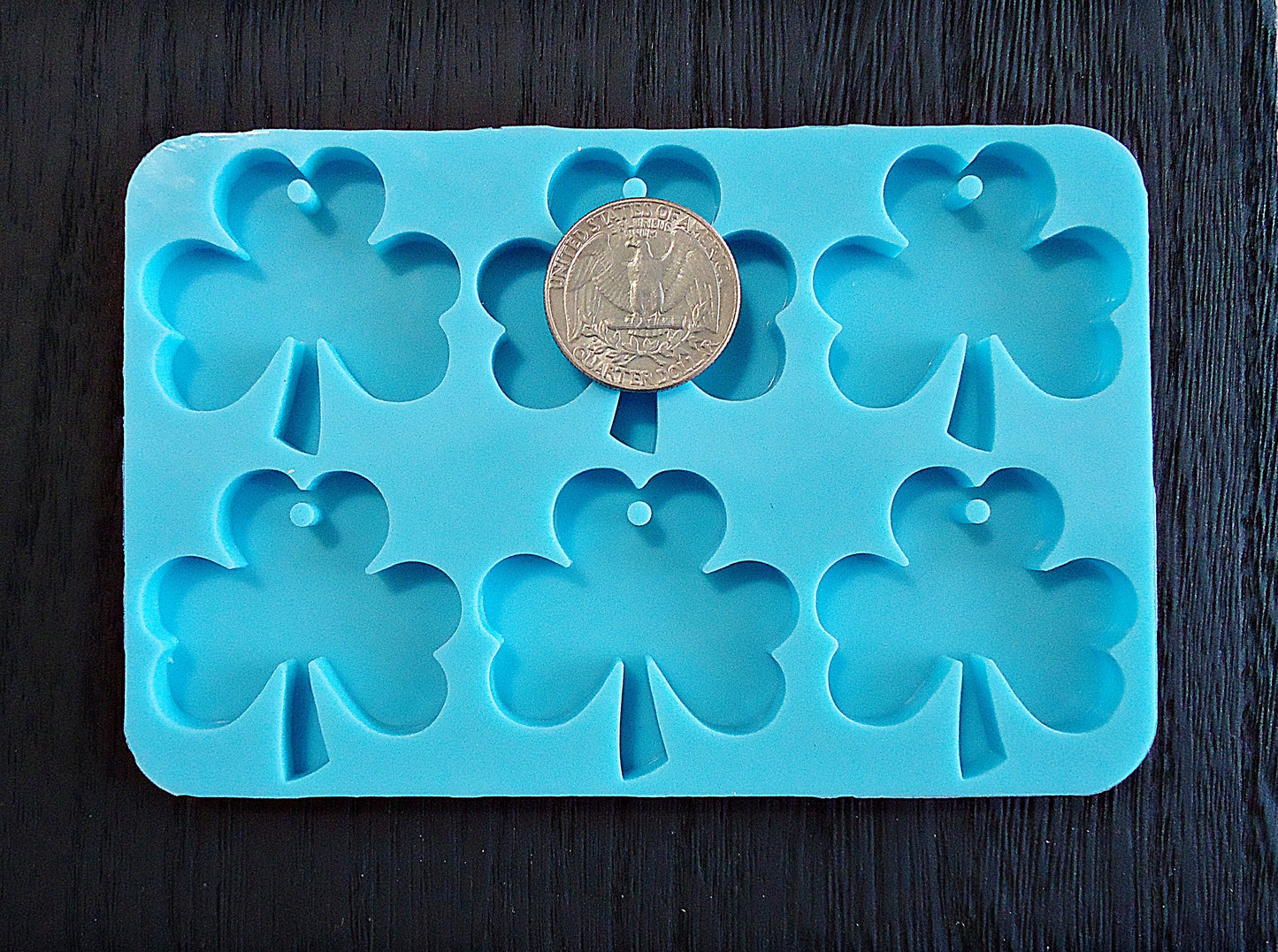 Silicone Mold, Shamrock Clover Pendants, Keychains, Epoxy Resin Mold