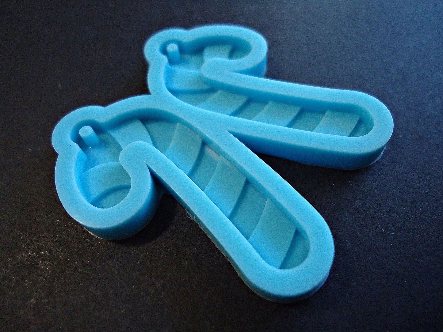 Silicone Mold - Candy Cane Earrings - 1.75" Tall - Christmas Earrings, Pendants - Epoxy Resin Jewelry