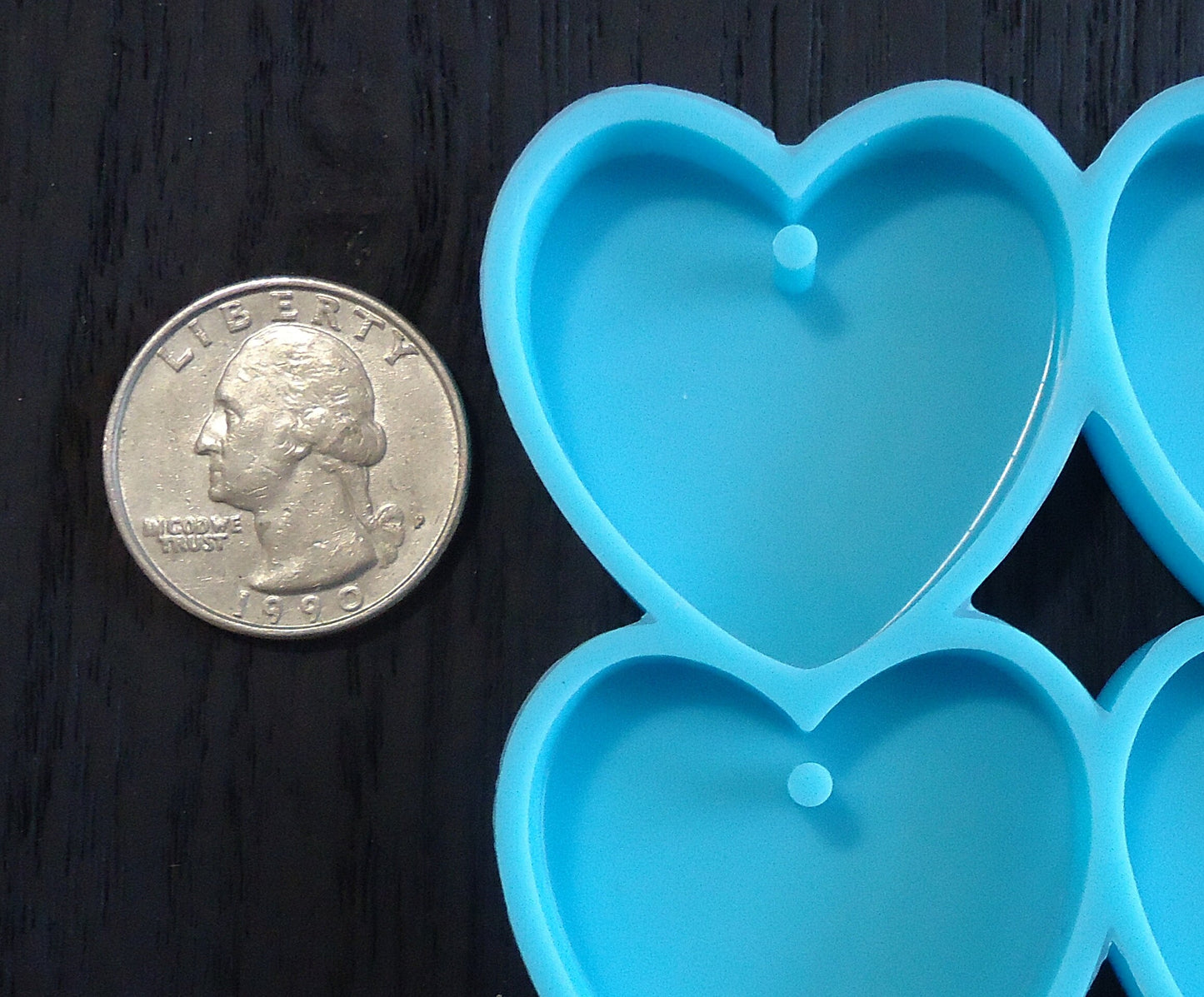 Silicone Mold, Heart Pendants, Keychains, Epoxy Resin Mold