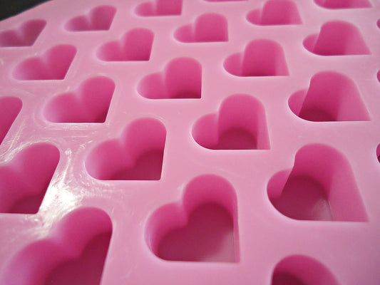 Food Grade Silicone Mold, 55 Small Hearts, Candy, Chocolate, Fondant, Epoxy Resin Mold