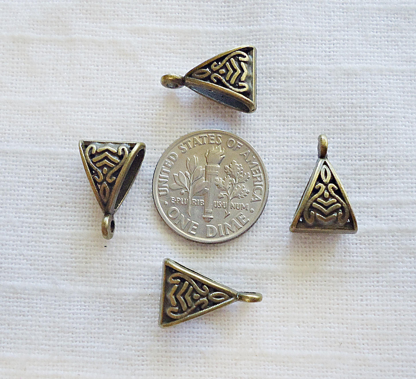 Bronze Celtic Bails, Antique Bronze, Large hole Bail