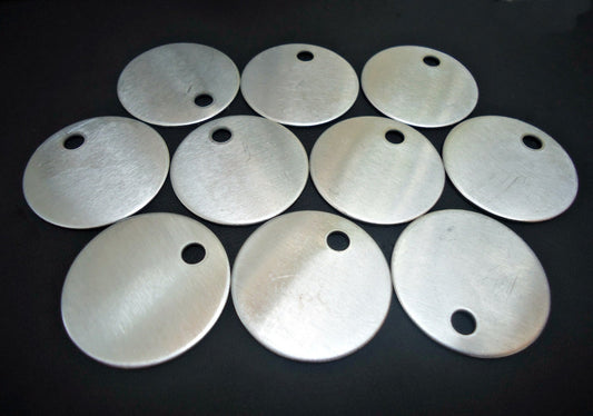 10 Round Aluminum Stamping Blanks - 1.25" Wide - MEDIUM