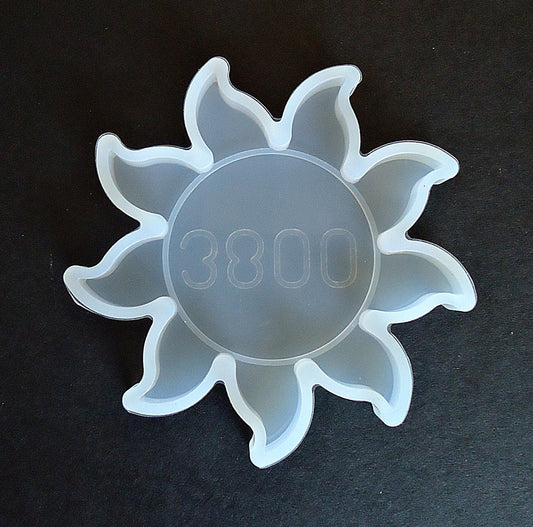 Silicone Mold, Sun, Resin Craft Mold, 2.9" Wide x 5mm Deep