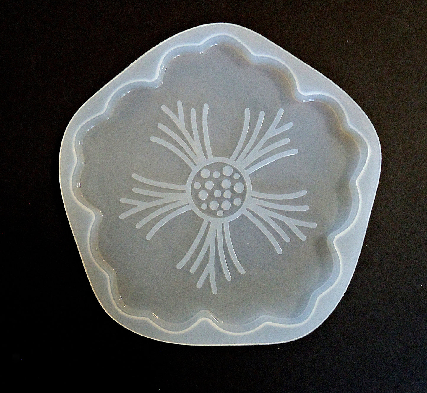 Silicone Mold for Resin Coasters, Dandelion, Mandala, Sakura Flower, Snowflake, 5" Wide, Small Trivet