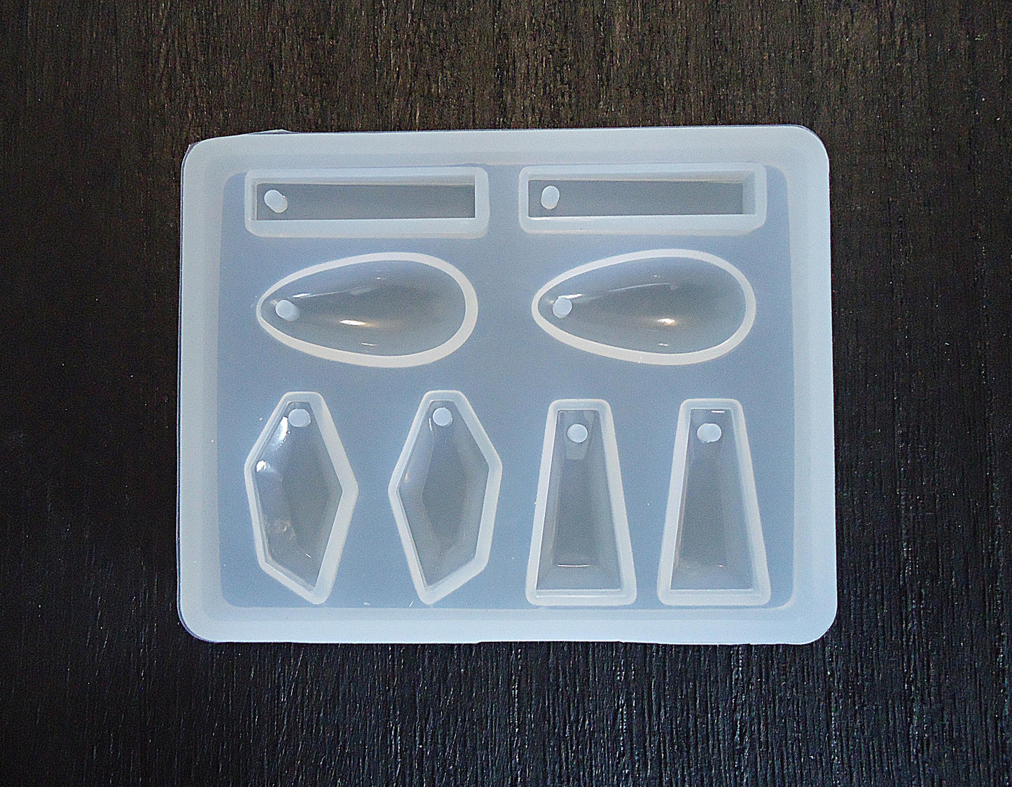 Silicone Mold, Tiny Earrings, Jewel Shaped, Teardrop, Rectangle, Trapezoid, Epoxy Resin Mold, less than one inch