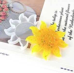 Silicone Mold, Sun, Resin Craft Mold, 2.9" Wide x 5mm Deep