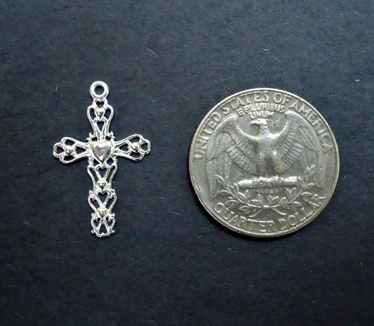 Sterling Silver Cross Charm / Pendant