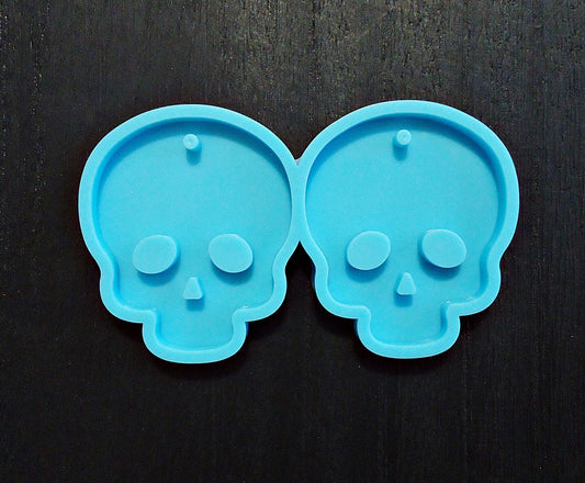 Silicone Mold, Skull Earrings, for Epoxy Resin, Halloween Earrings Pendant, Skelton