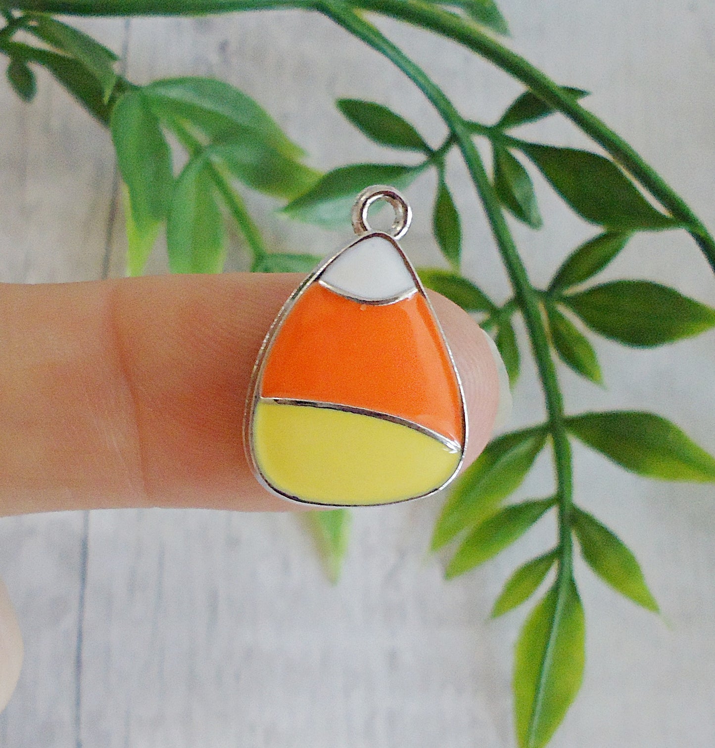 Candy Corn Charms, 3/4" Tall, Set of 10