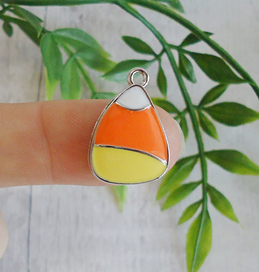 Candy Corn Charms, 3/4" Tall, Set of 10