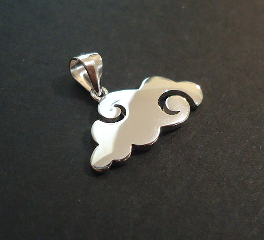 Sterling Silver Cloud Pendants with Soldered Bails, Two Sizes, Small and Medium