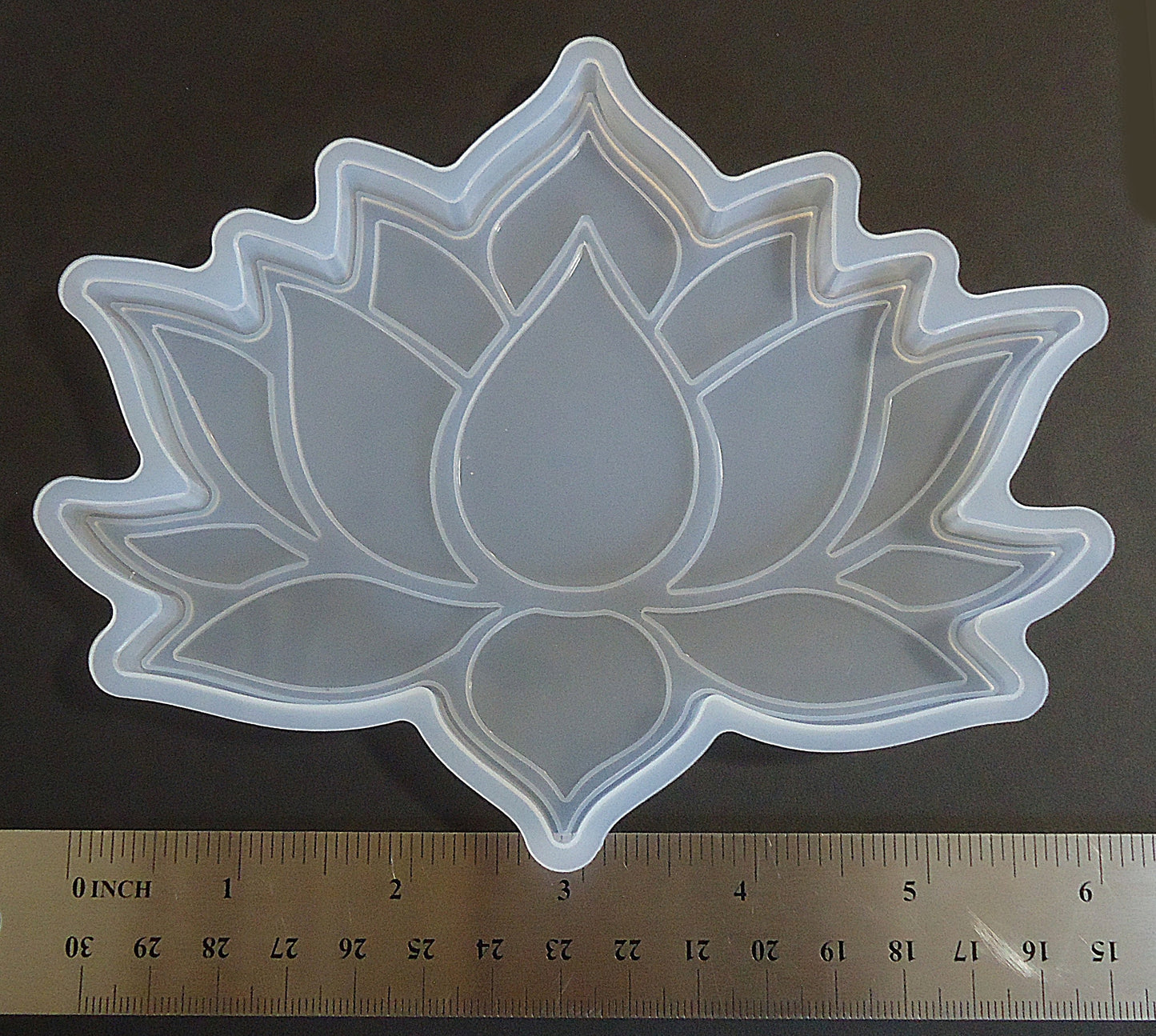 Lotus Coaster Silicone Mold for Resin Coasters, 6.25" Wide x 5" Tall, Small Trivet