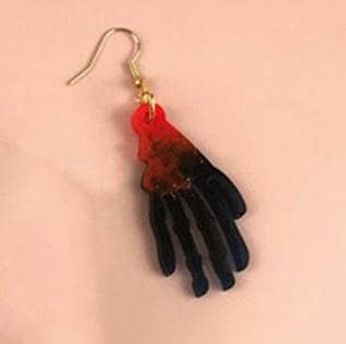 Silicone Mold, Skeleton Hand Earrings, for Epoxy Resin, Halloween Earrings Pendant, Bony Skeleton Hands