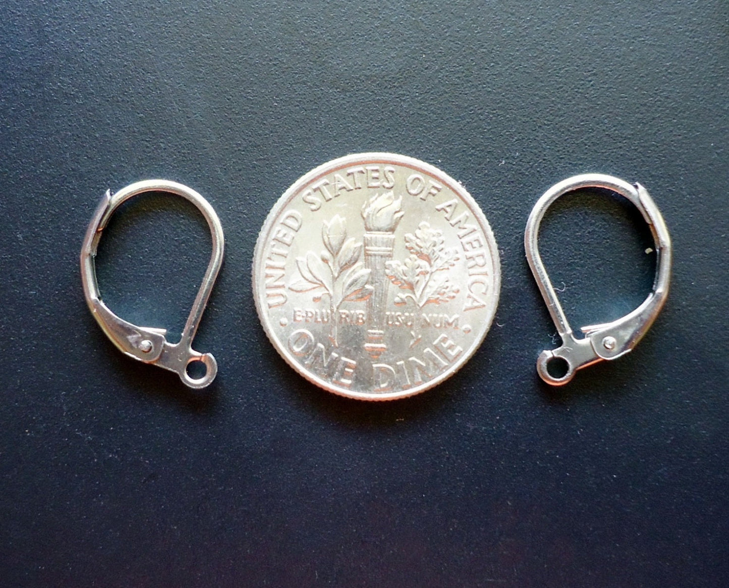 Stainless Steel Leverback Earring Components - 13mm x 10.5mm - Bulk Sets of 20, 50, or 100