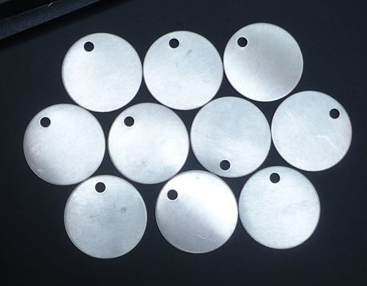 10 Round Aluminum Stamping Blanks - 1.5" Wide - LARGE