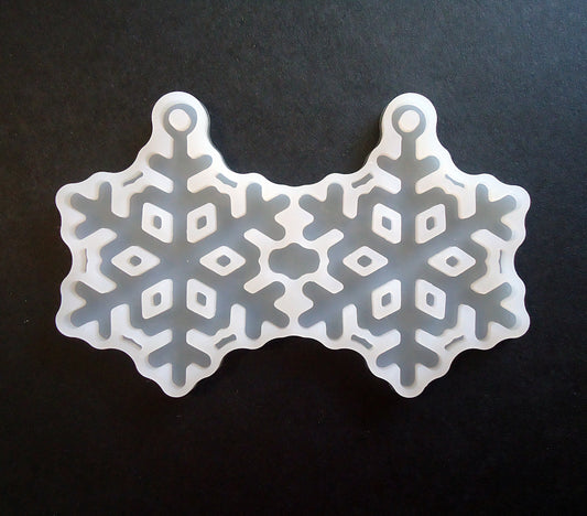 Silicone Mold, Snowflake Earrings Mold, Pendants or Earrings, 2.25" Tall, Epoxy Jewelry Mold