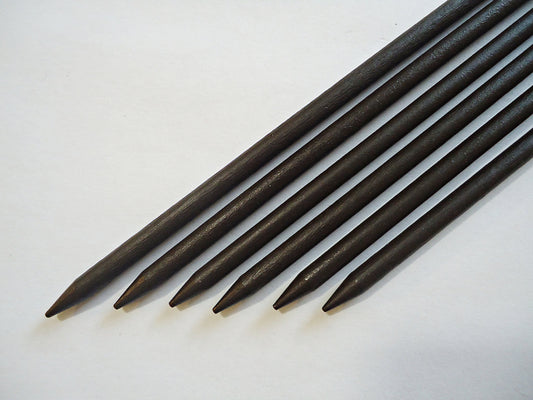 6.25 inch (16cm) Wooden Hair Sticks- Deep Dark Brown - Straight Sticks, Shawl Pins, Hair Sticks - 5mm Thick