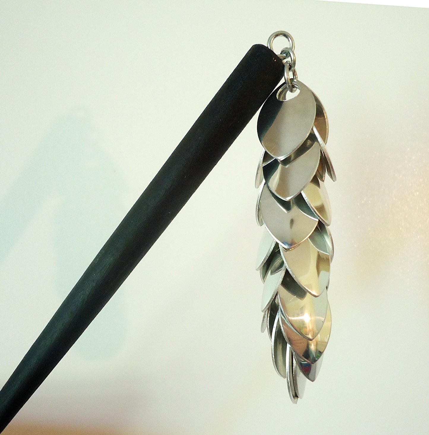 Cascading Shiny Silver Hair Stick