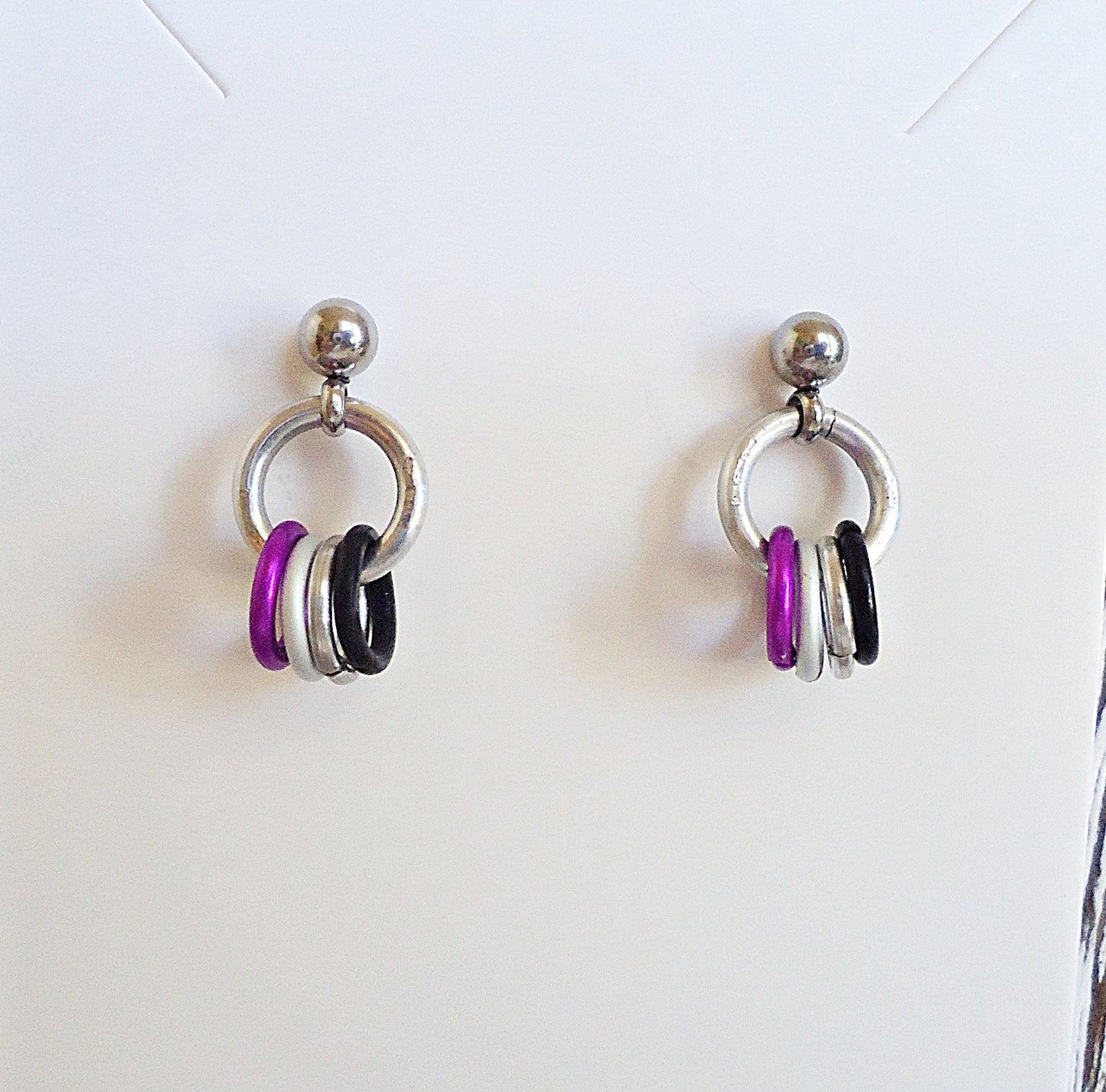 Rainbow Earrings, Small Post Earrings, Pride Flag, LGBTQ, Trans, Asexual, Nonbinary, Colorful, Hypoallergenic Stainless Steel